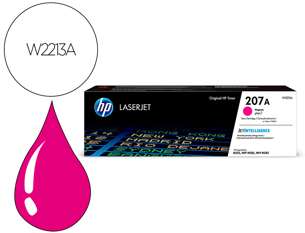 INK-JET HP 207A HP LASERJET PRO M255DW / M255NW / M282NW / M283FDN MAGENTA 1250 PAGINAS