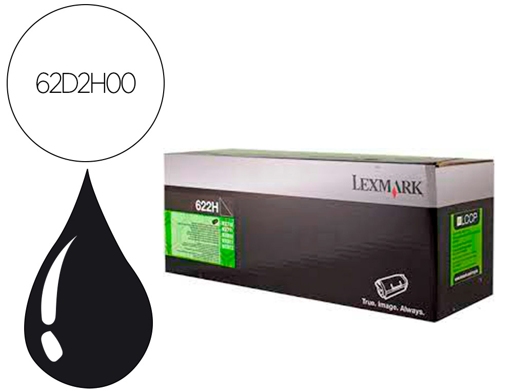 TONER LASER LEXMARK 622H NEGRO