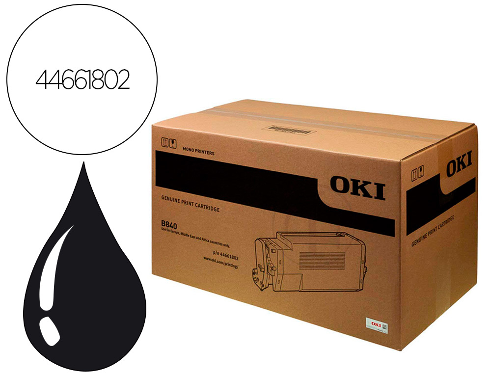 TONER OKI LASER SERIE B840 NEGRO 20000 PAGINAS