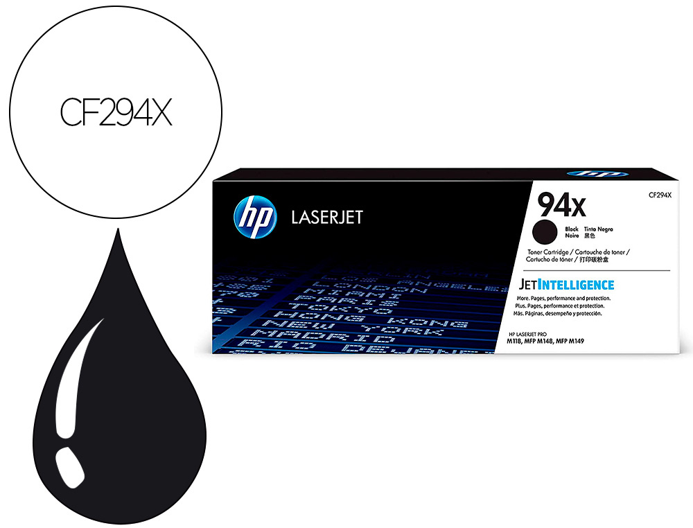 TONER HP 94X LASERJET PRO M118/M140/M148 NEGRO 2800 PAGINAS