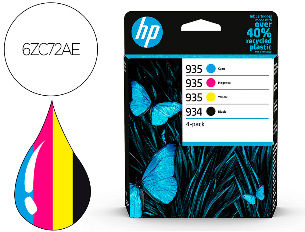 TONER HP 934/935 Y 6ZC72AE MULTI PACK NEGRO / CIAN / MAGENTA / AMARILLO