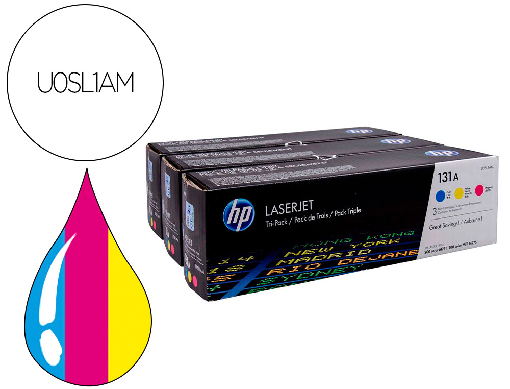 TONER HP N 131A PACK 3TONER CIAN/MAGENTA/AMARILLO