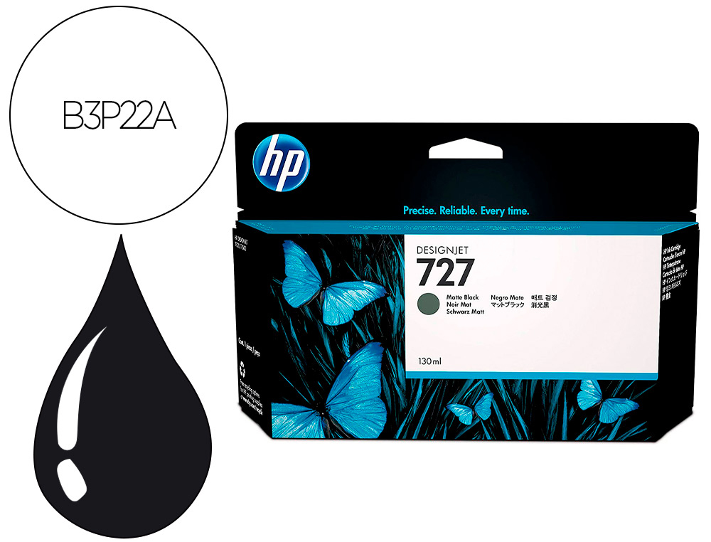 INK-JET HP DESIGNJET T920/T1500 N 727 NEGRO MATE ALTA/1000 PAGINAS