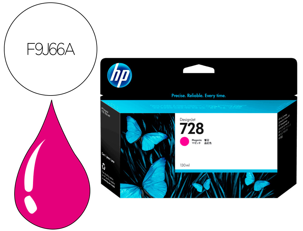 INK-JET HP DESIGNJET T730 MAGENTA N 728/1000 PAGINAS