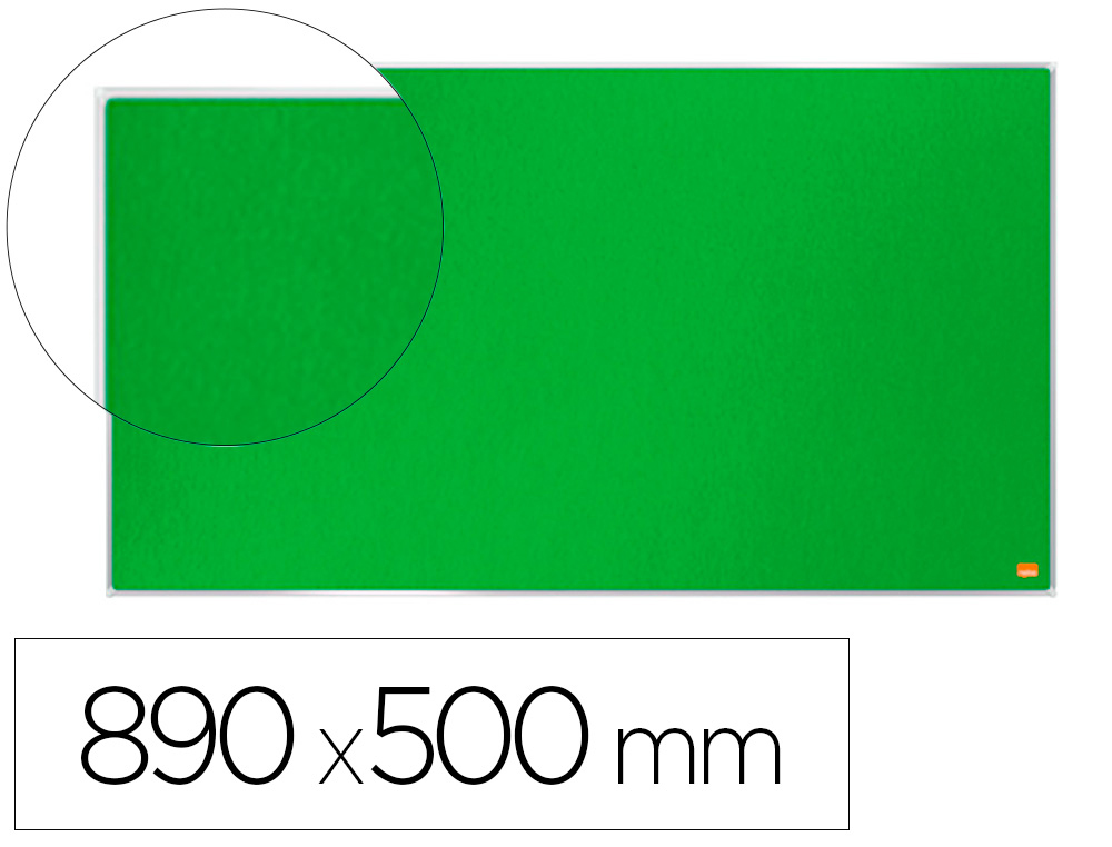 TABLERO DE ANUNCIOS NOBO IMPRESSION PRO FIELTRO VERDE FORMATO PANORAMICO 40\&quot; 890X500 MM