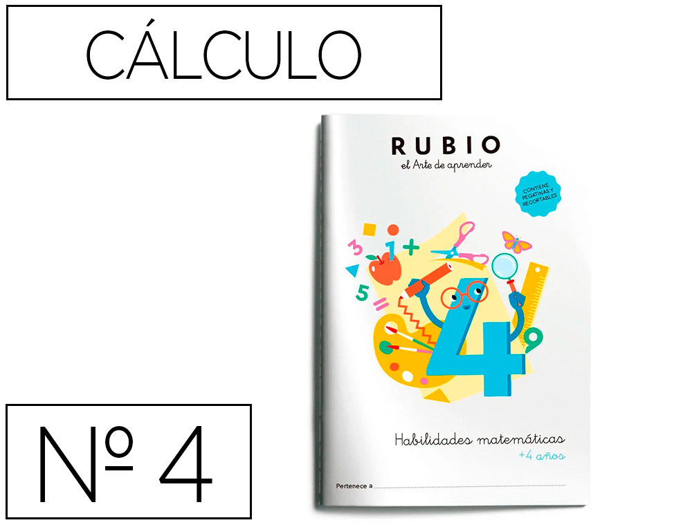 CUADERNO RUBIO HABILIDADES MATEMATICAS + 4 AÑOS