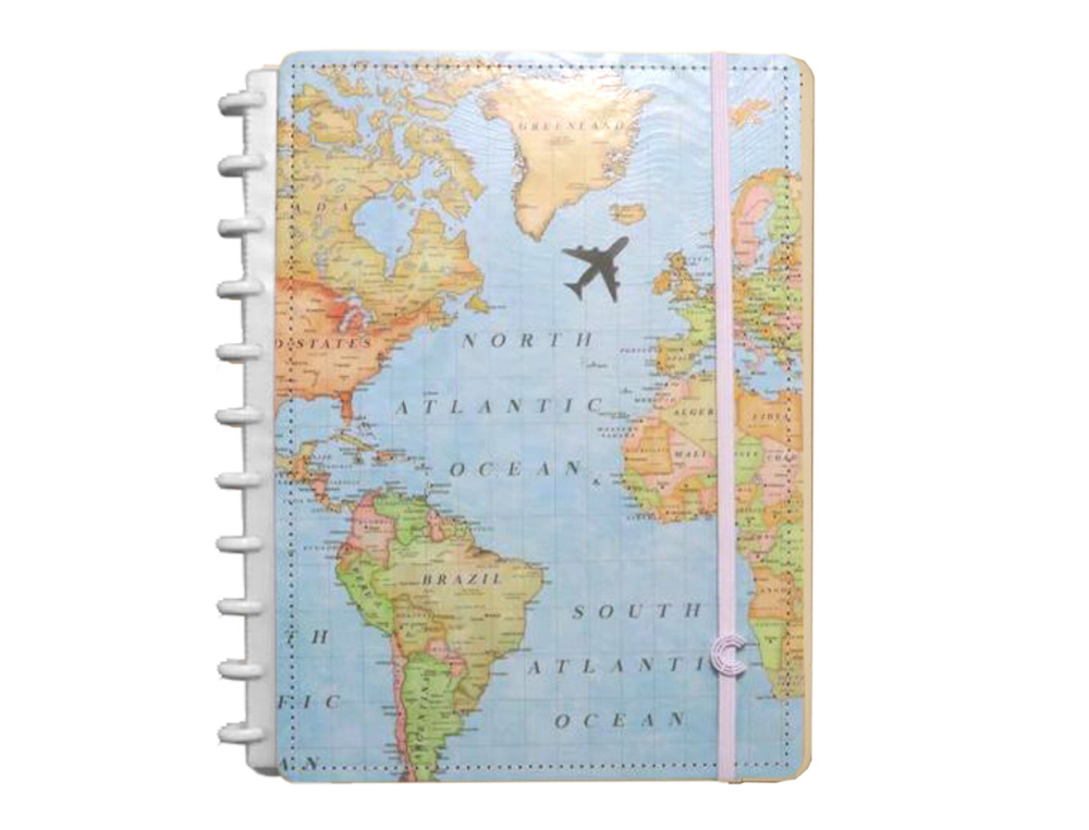 CUADERNO INTELIGENTE GRANDE CI X GOCASE MAPA MUNDI 280X215 MM