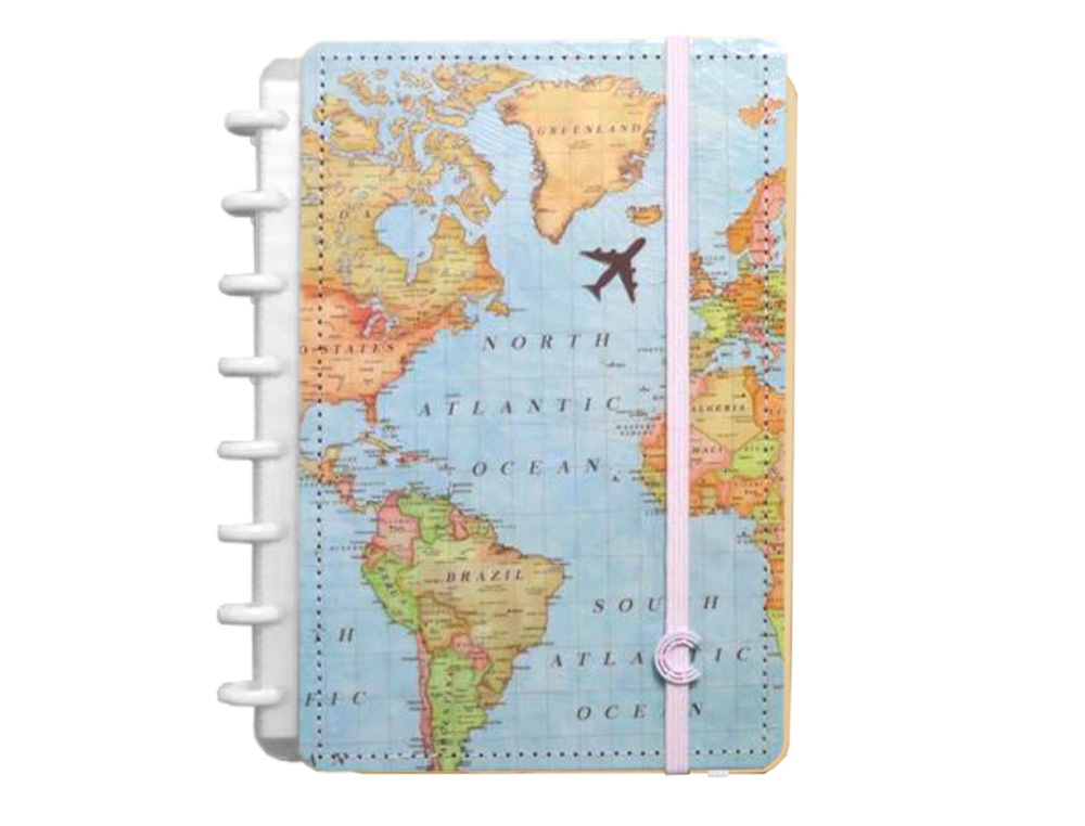 CUADERNO INTELIGENTE DIN A5 CI X GOCASE MAPA MUNDI 220X155 MM