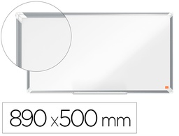 [1915366] PIZARRA BLANCA NOBO PREMIUM PLUS ACERO VITRIFICADO FORMATO PANORAMICO 40\&quot; MAGNETICA 890X500 MM