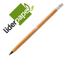 [LL04] LAPIZ DE GRAFITO CON GOMA LIDERPAPEL EVERLASTING REDONDO BAMBU ECOLOGICO GRAN DURABILIDAD NO NECESITA SACAR