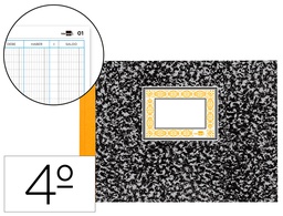 [LH02] LIBRO LIDERPAPEL CUARTO APAISADO CARTONE 100 HOJAS CUENTAS CORRIENTES DEBE HABER Y SALDO