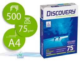 [DIS-75-A4] PAPEL FOTOCOPIADORA DISCOVERY DIN A4 75 GRAMOS PAPEL MULTIUSO INK-JET Y LASERPAQUETE DE 500 HOJAS