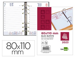 [163870] BLOC BUFETE LIDERPAPEL 2023 80X110 MM PAPEL 80 GR TEXTO EN CATALAN