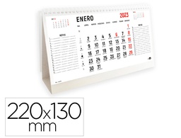 [163860] CALENDARIO ESPIRAL TRIANGULAR LIDERPAPEL 2023 22X13 CM PAPEL 120 GR