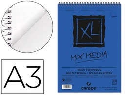 [C200807216] BLOC DIBUJO ACUARELA CANSON XL MIX MEDIA GRANO MEDIO DIN A3 MICROPERFORADO ESPIRAL 29,7X42CM 30 HOJAS 300 GR