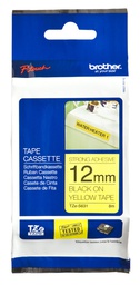 [TZE-S631] CINTA BROTHER TZE-S631 AMARILLO-NEGRO 12MM LONGITUD 8 MT SUPERADHESIVA