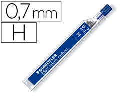 [250 07-H] MINAS STAEDTLER MARS MICRO GRAFITO 0,7 MM H TUBO CON 12 UNIDADES