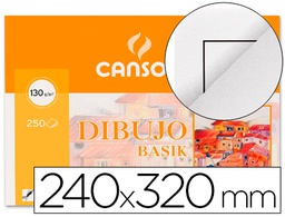 [C200406346] PAPEL DIBUJO BASIK 240X320 DIN A4 + 130 GR. CON RECUADRO -MINIPACK DE 10 HOJAS