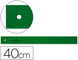 [814] REGLA FABER 40 CM PLASTICO VERDE