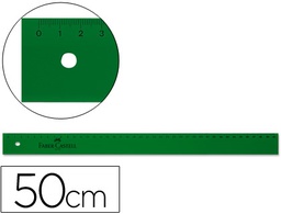 [815] REGLA FABER 50 CM PLASTICO VERDE