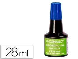 [KF25103] TINTA TAMPON Q-CONNECT AZUL -FRASCO DE 28 ML