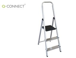 [KF11141] ESCALERA Q-CONNECT DE ALUMINIO 3 PELDAÑOS 590X400X1260 MM PESO MAXIMO 150 KG EN-131