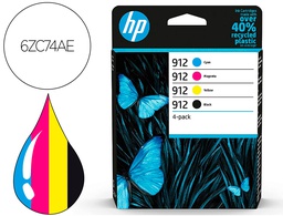 [6ZC74AE] TONER HP 912 -6ZC74AE MULTI PACK NEGRO / CIAN / MAGENTA / AMARILLO